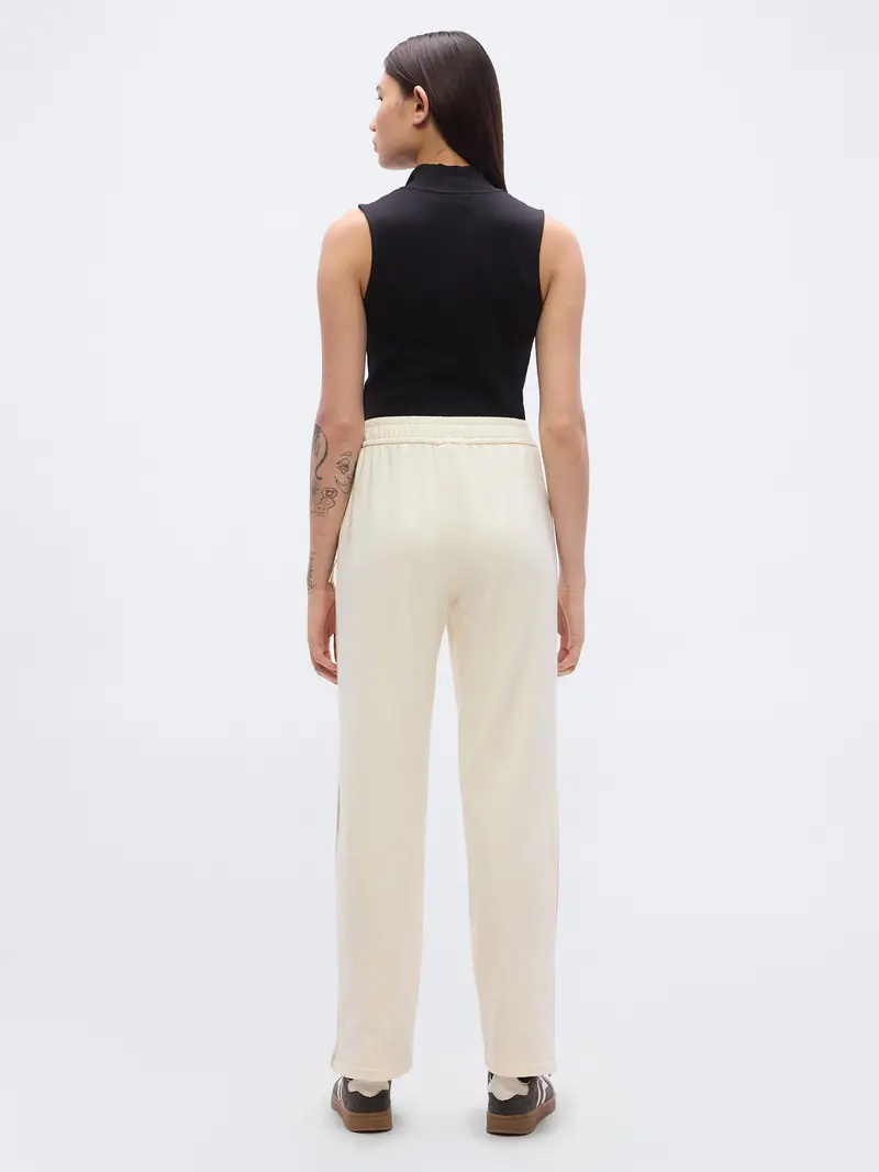 Pantaloni beige / oro / bianco lana miniatura 3