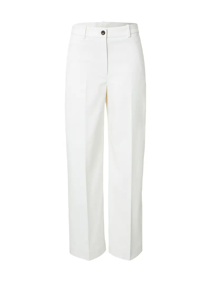 Pantaloni con piega frontale bianco