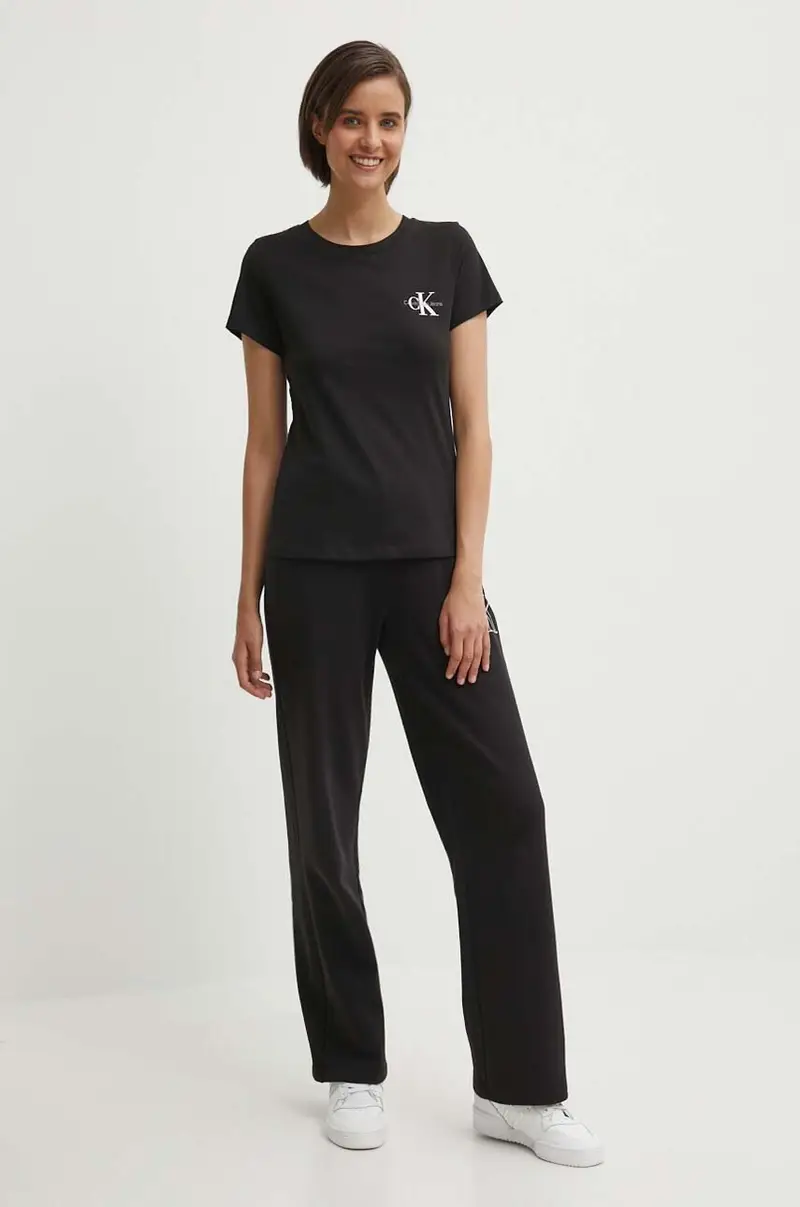 pantaloni da jogging in cotone colore nero J20J223967 miniatura 2