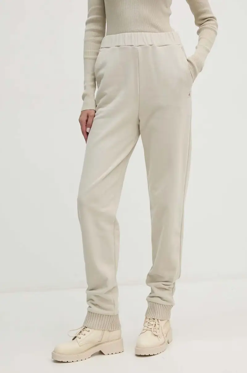 pantaloni della tuta di cotone colore verde J20J224443