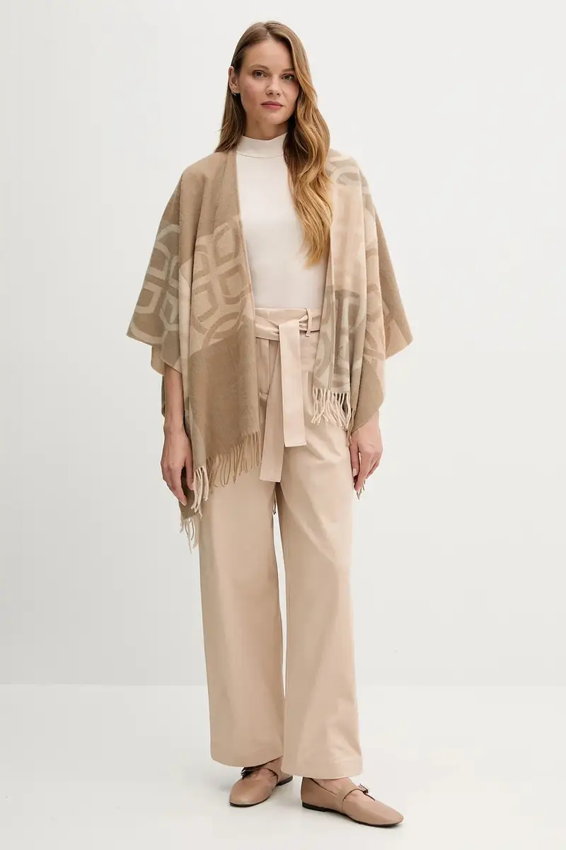 pantaloni donna colore beige LV044D639G miniatura 2