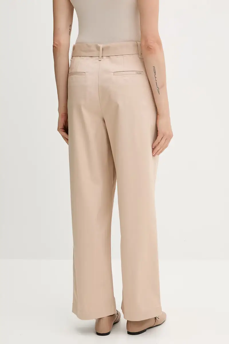 pantaloni donna colore beige LV044D639G miniatura 3
