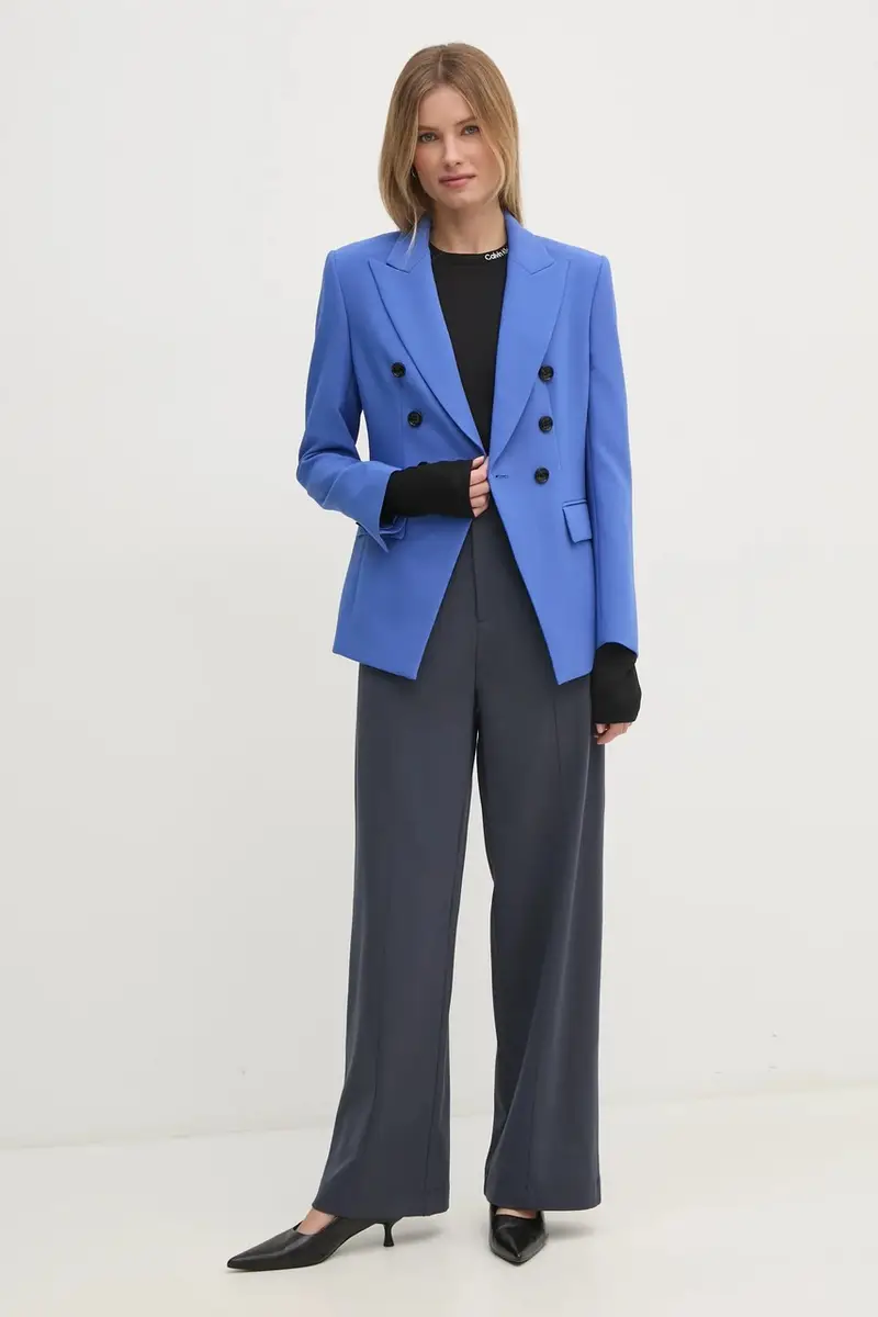 pantaloni donna colore blu J20J224850 miniatura 2