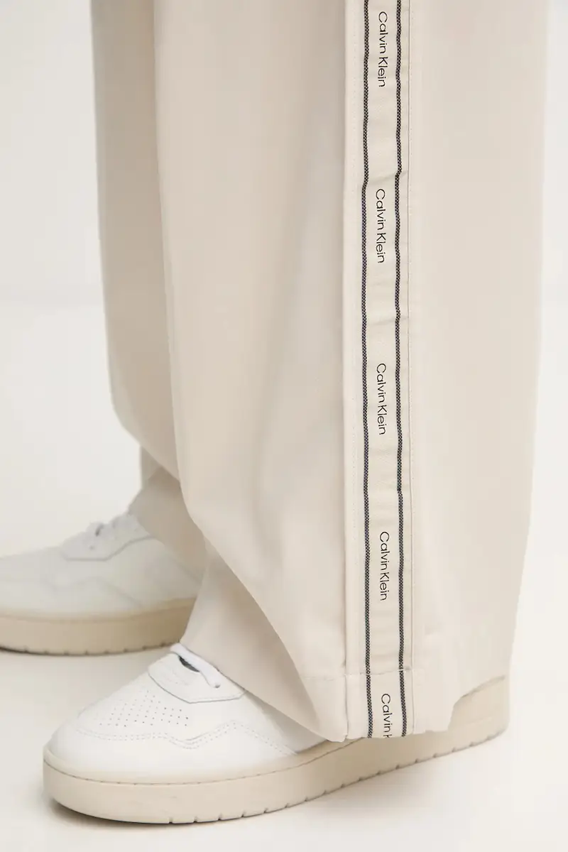 pantaloni in cotone donna colore beige LV044D612G miniatura 4