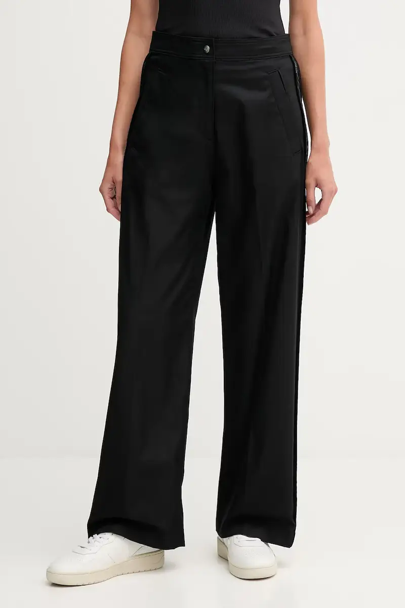 pantaloni in cotone donna colore nero LV044D612G