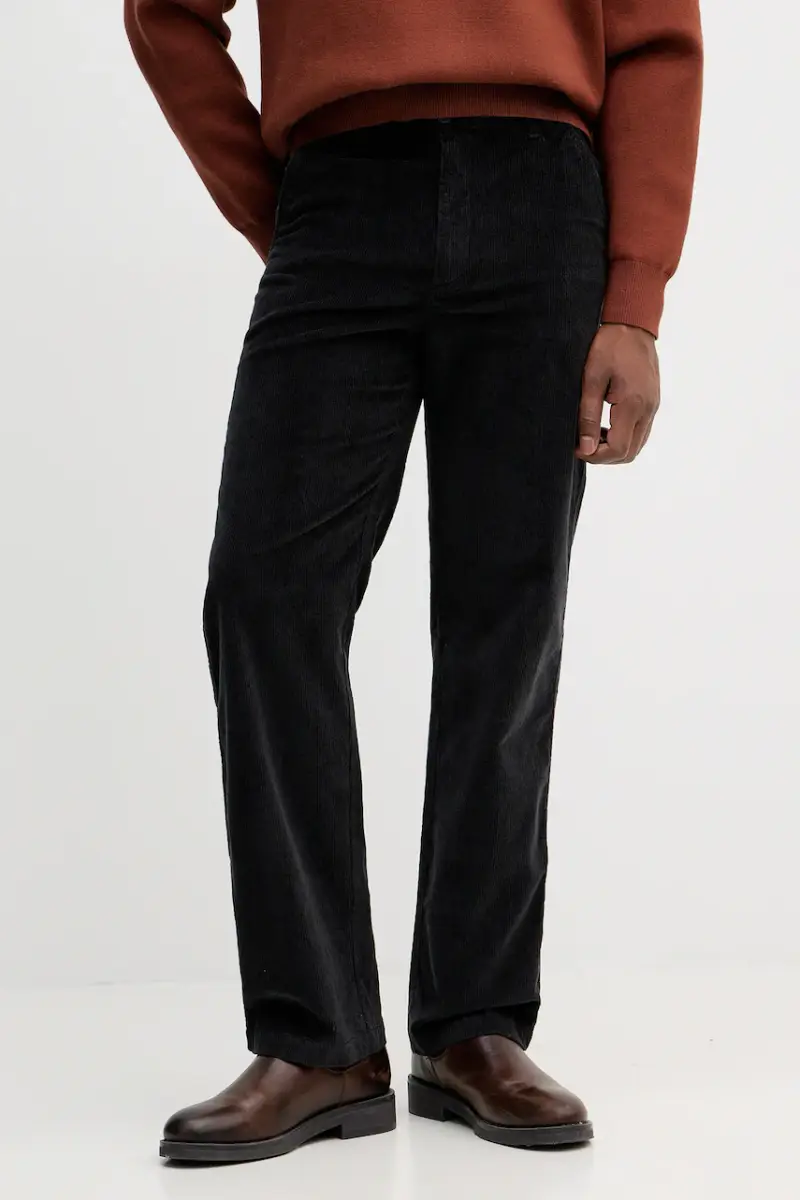 pantaloni in velluto a coste uomo colore nero LV04RD605G