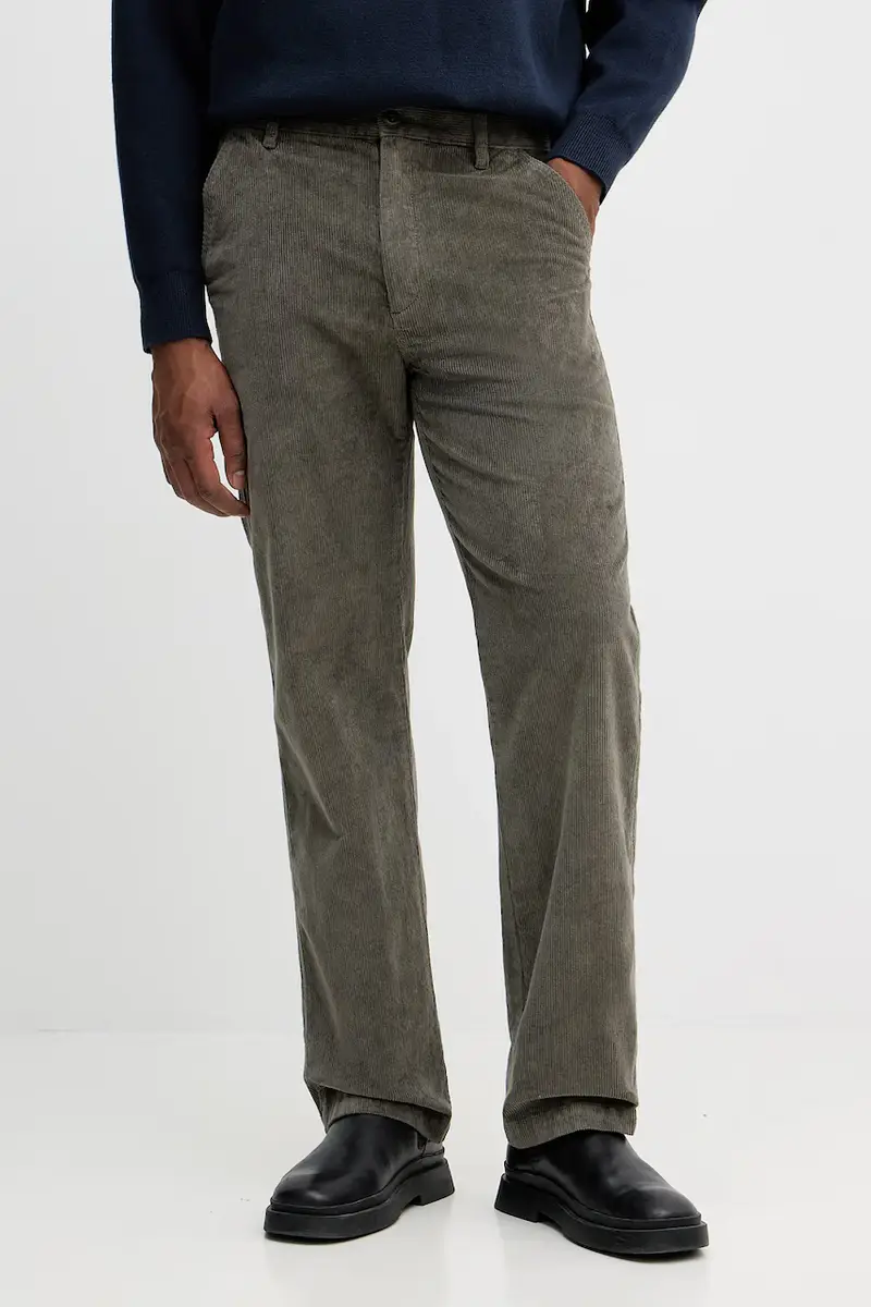 pantaloni in velluto a coste uomo colore verde LV04RD605G