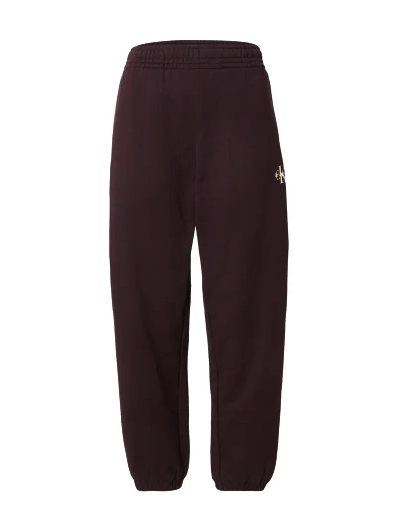 Pantaloni melanzana / bianco