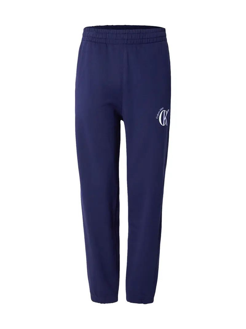 Pantaloni navy / blu pastello / bianco