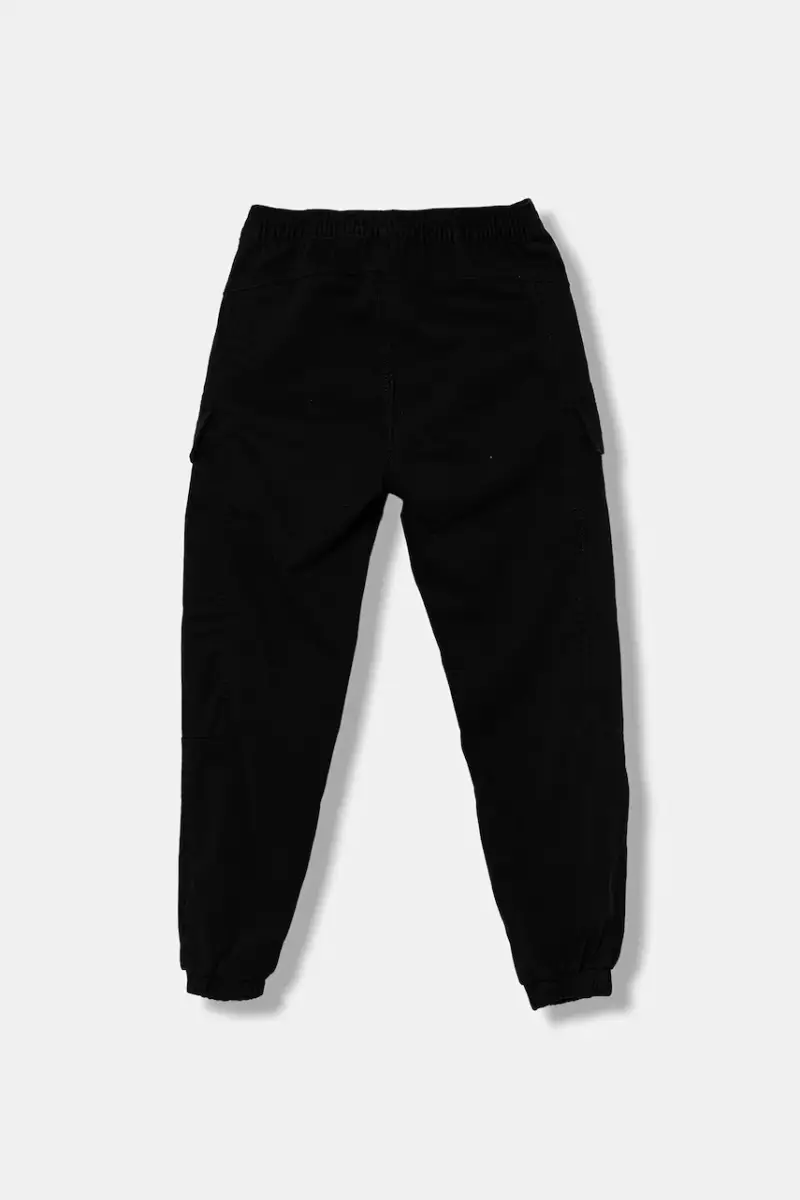 pantaloni per bambini colore nero con applicazione IB0IB02597 miniatura 2