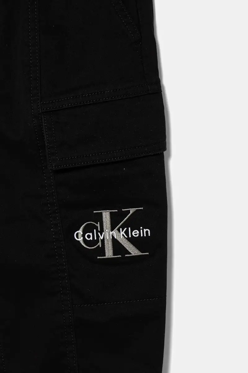 pantaloni per bambini colore nero con applicazione IB0IB02597 miniatura 3