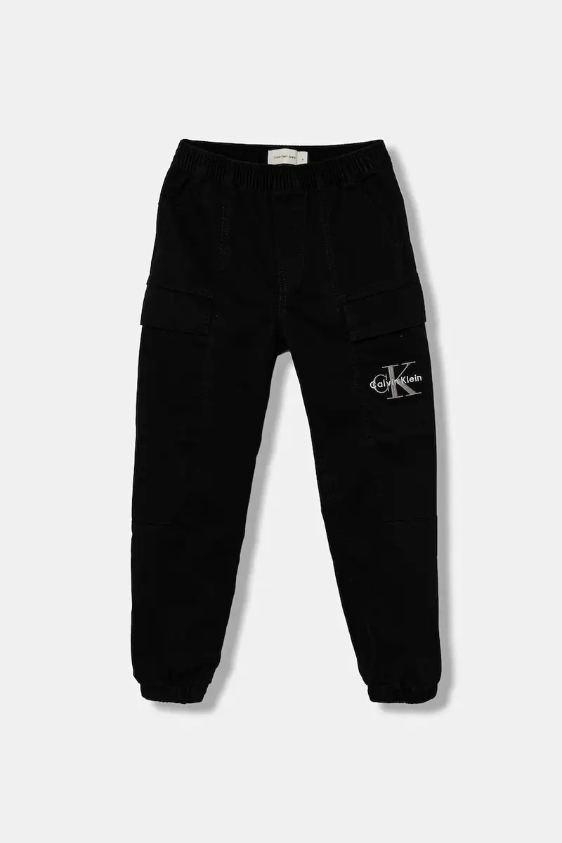 pantaloni per bambini colore nero con applicazione IB0IB02597