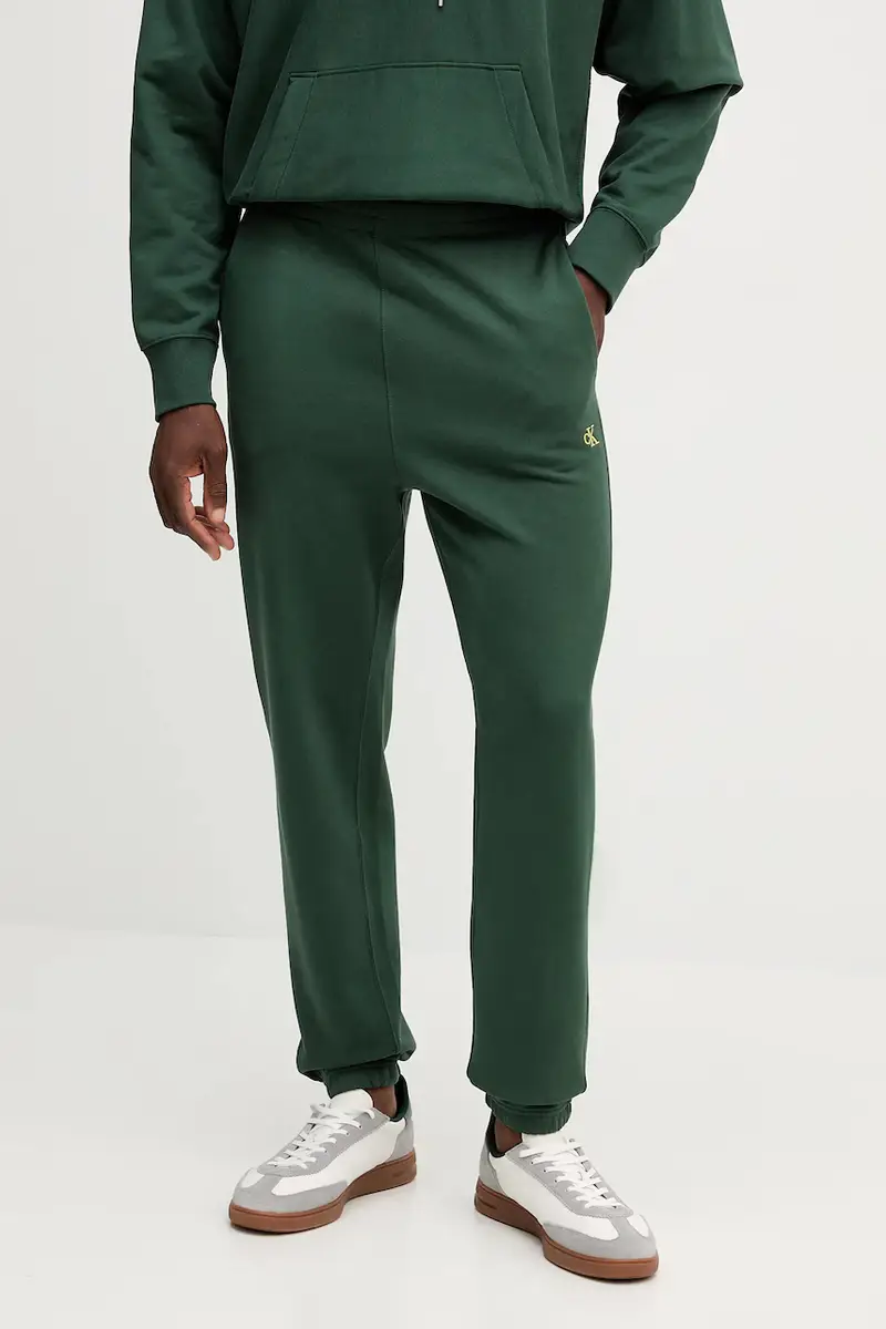 pantaloni tuta di cotone uomo colore verde LV04RD241G