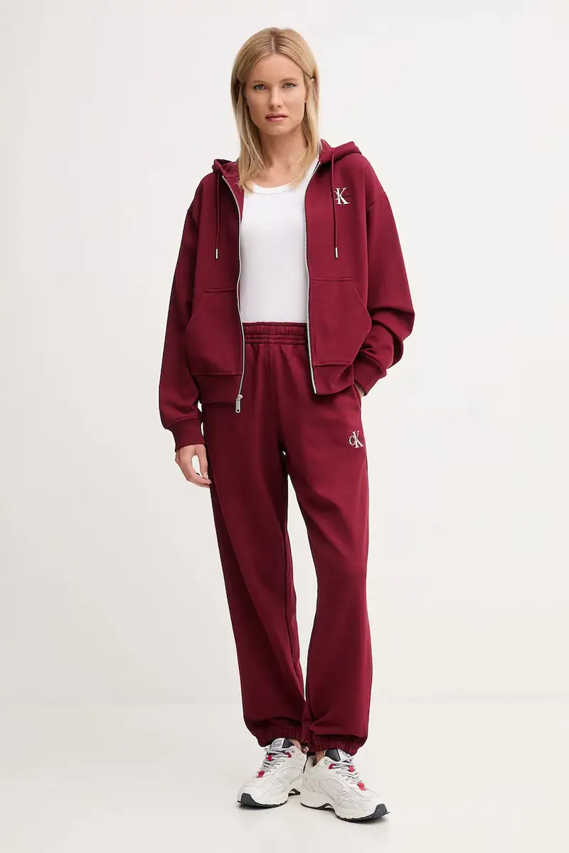 pantaloni tuta donna colore bianco LV047B235G Granata miniatura 2