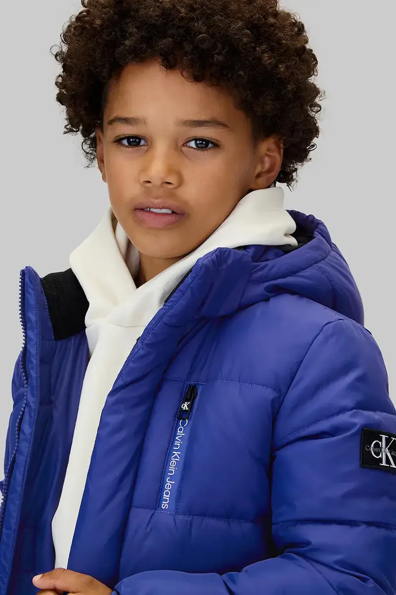 piumino bambino/a colore beige IB0IB01276 Blu navy miniatura 3