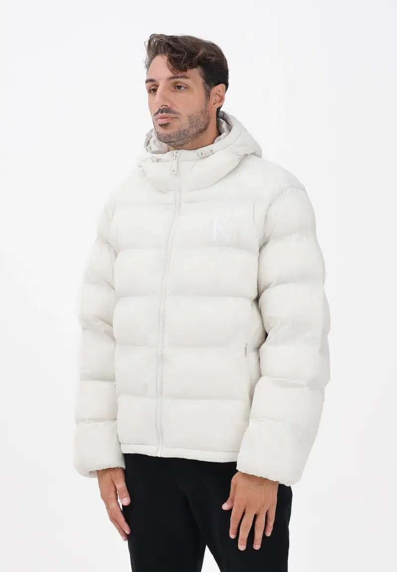 Piumino bianco da uomo con logo