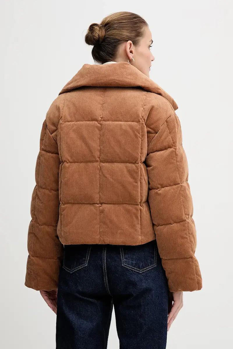 piumino in velluto a coste Marrone miniatura 3