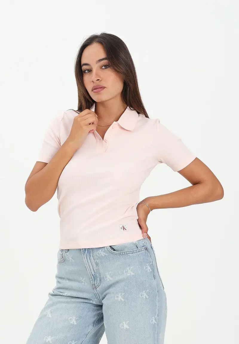 Calvin Klein Jeans Polo Donna Rosa 2816928 miniatura 2