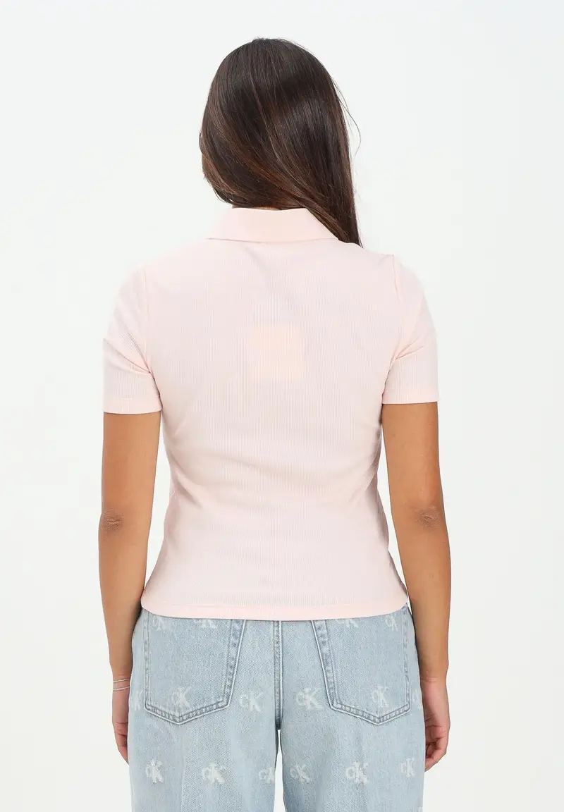 Calvin Klein Jeans Polo Donna Rosa 2816928 miniatura 3