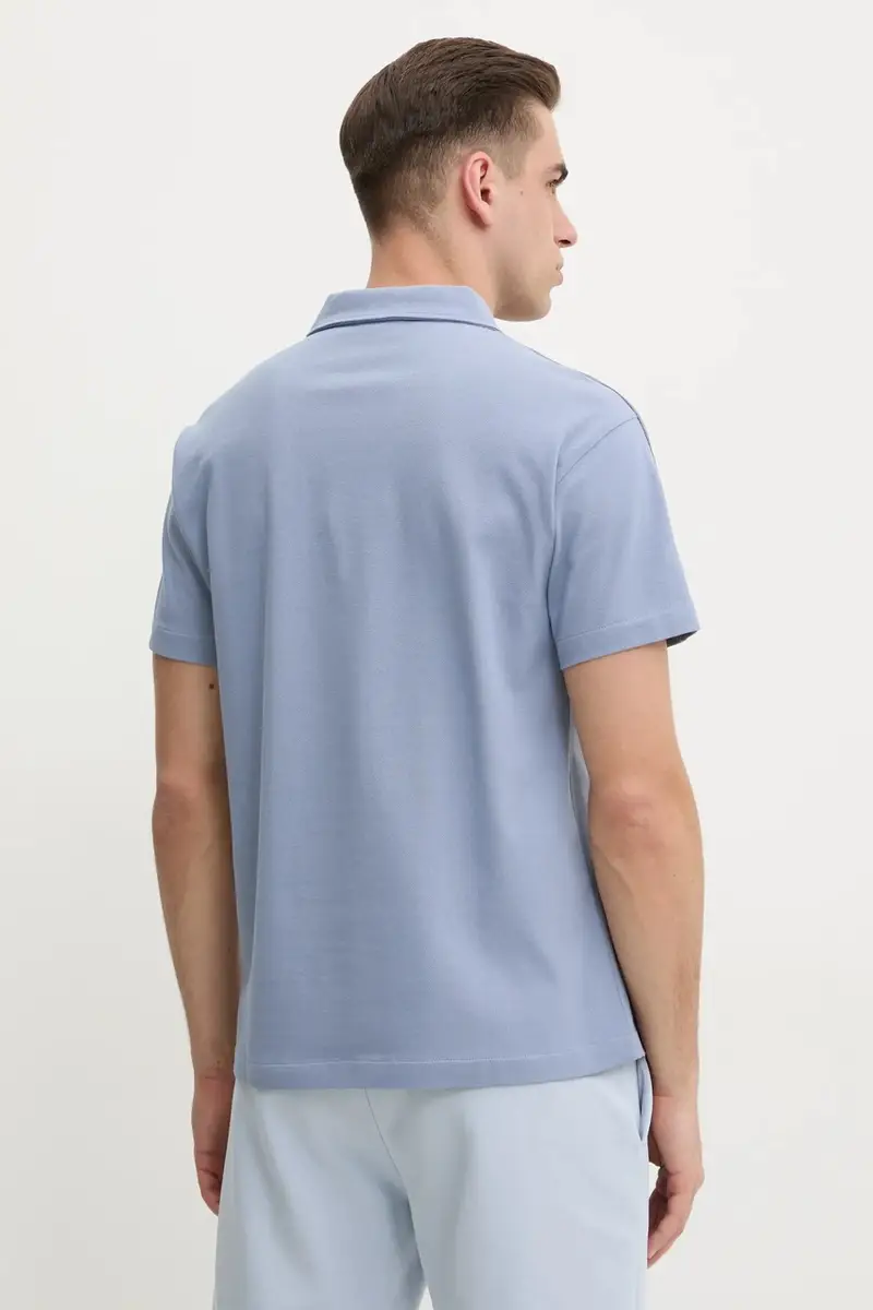polo in cotone colore blu J30J327240 miniatura 3