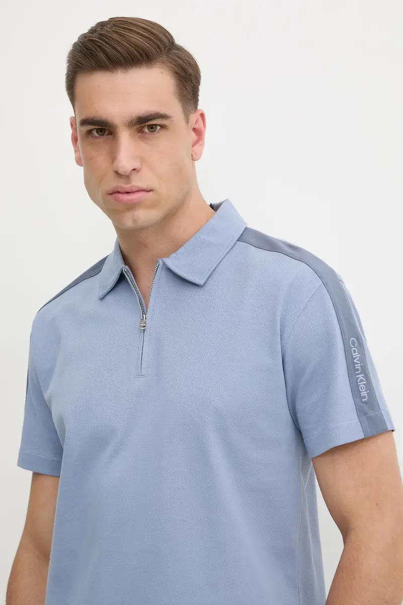 polo in cotone colore blu J30J327240