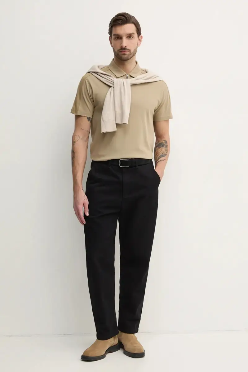 polo in cotone colore verde J30J327240 miniatura 2