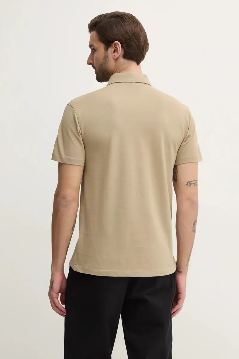 polo in cotone colore verde J30J327240 miniatura 3