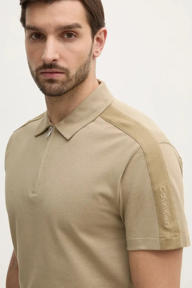 polo in cotone colore verde J30J327240 miniatura 4