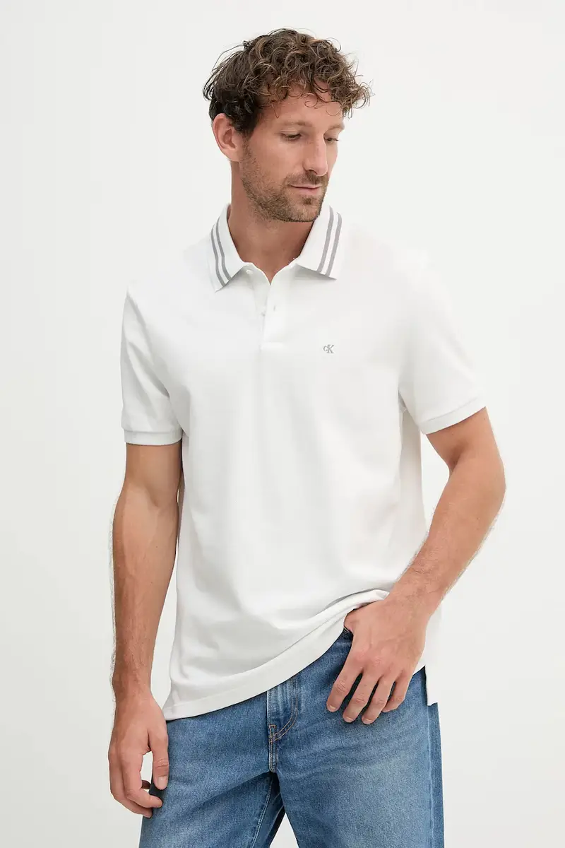 Calvin Klein Jeans Polo Uomo Bianco 2885748