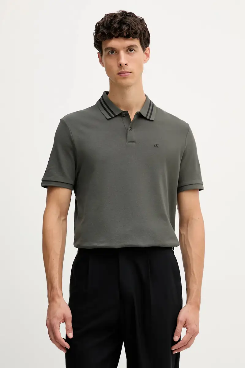 Calvin Klein Jeans Polo Uomo Verde 3159265
