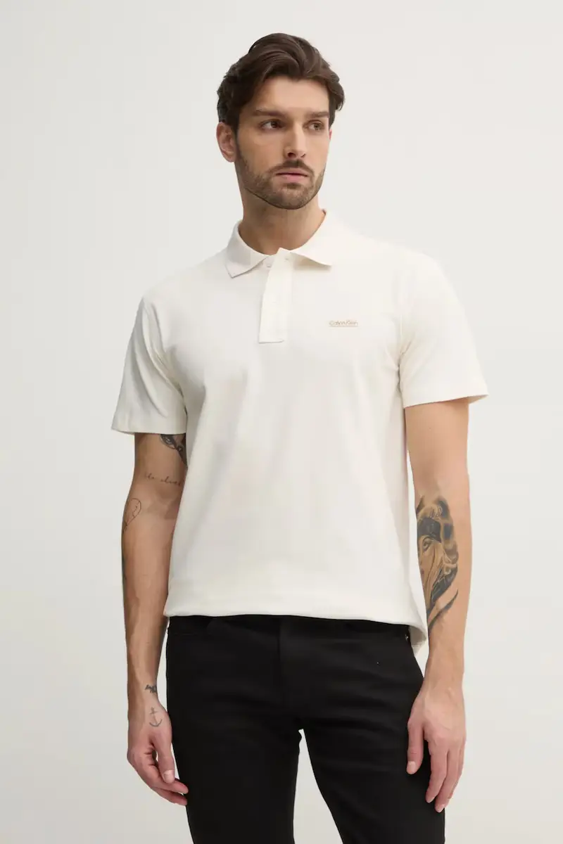 Calvin Klein Jeans Polo Uomo Beige 3291764