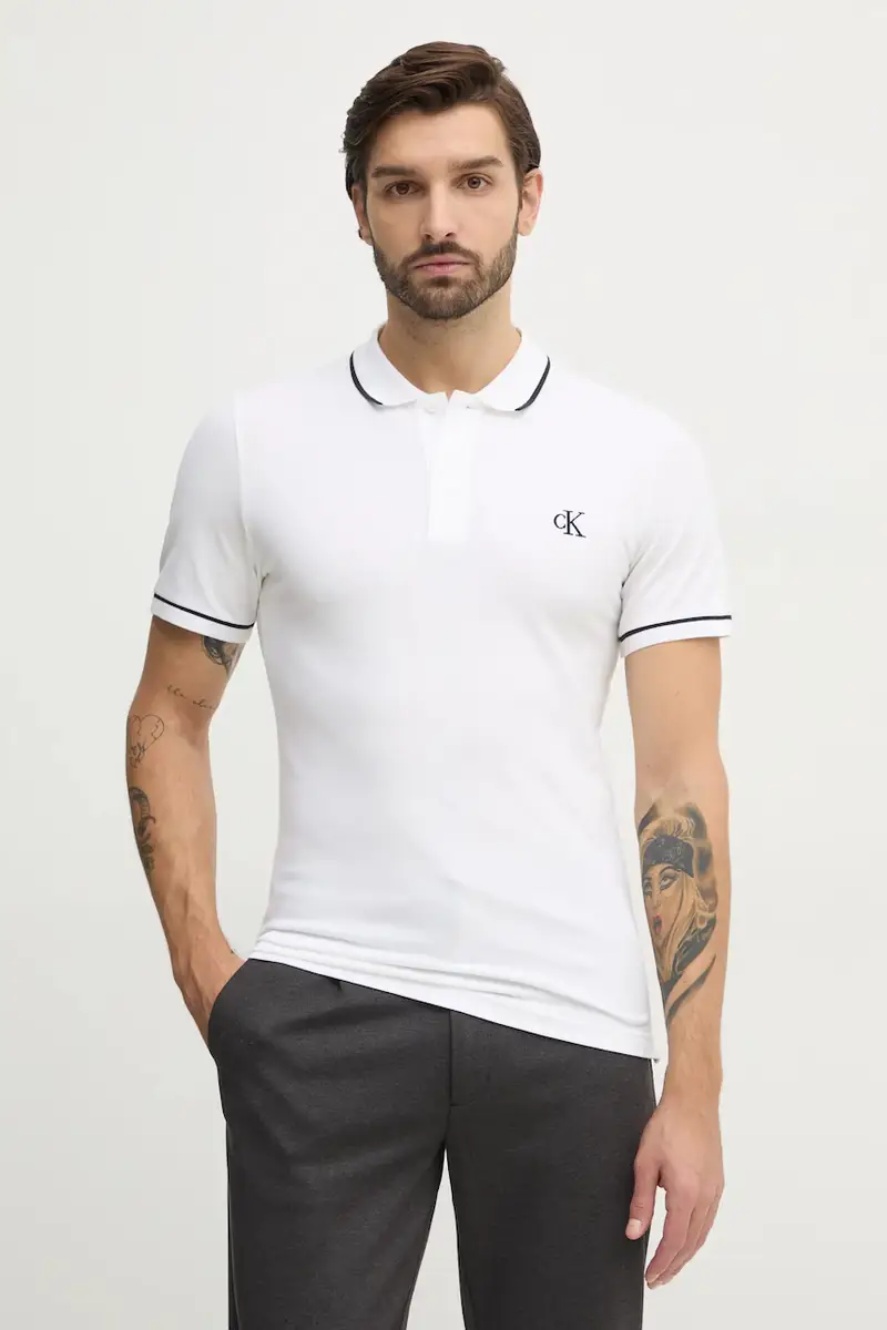 Calvin Klein Jeans Polo Uomo Bianco 3324390