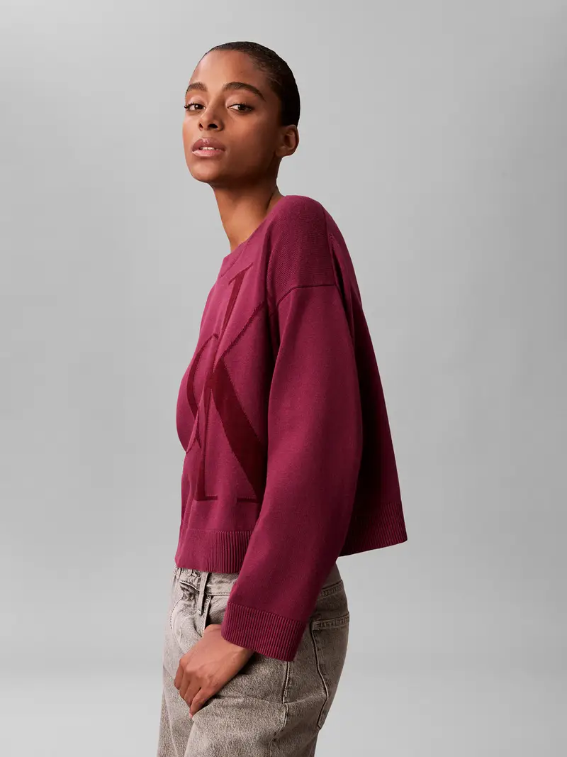 Pullover bacca / rosso scuro miniatura 2