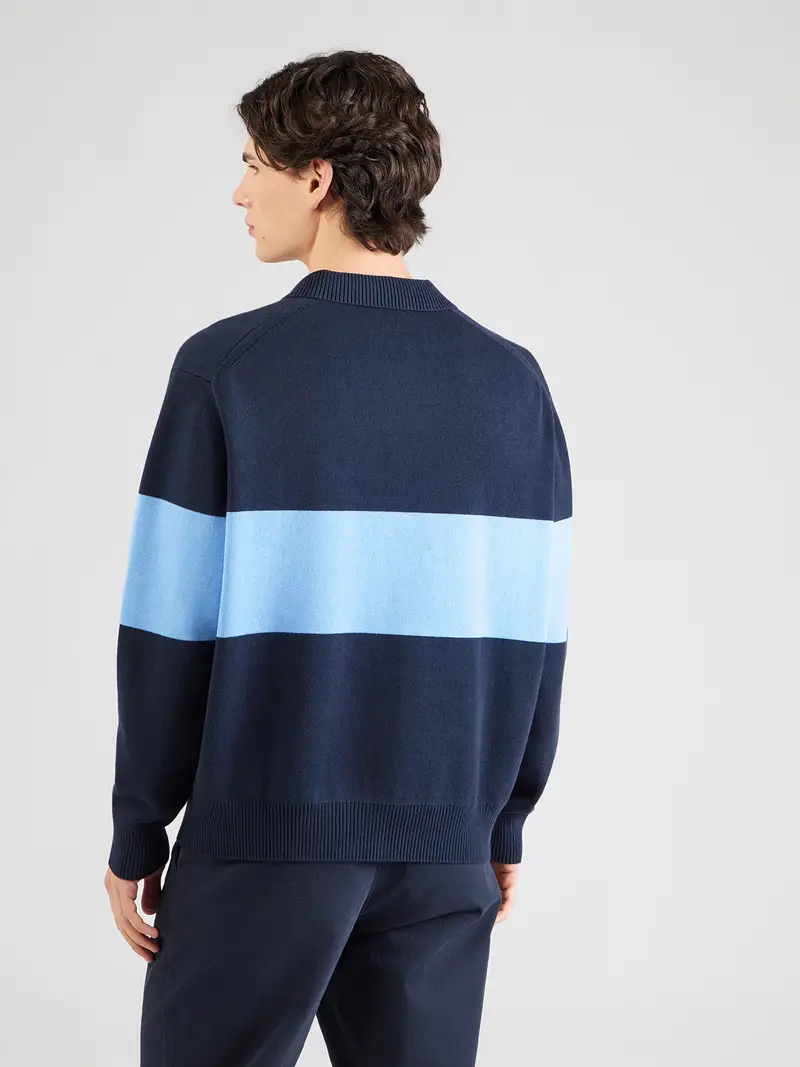 Pullover blu chiaro / blu scuro miniatura 3