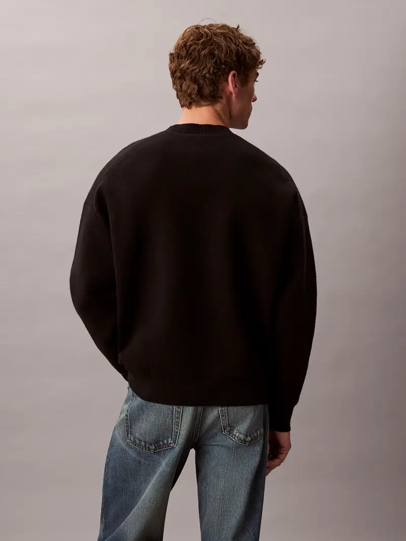 Pullover blu / nero miniatura 3