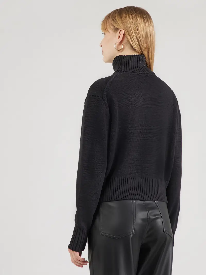 Pullover Chenille stucco / nero miniatura 3