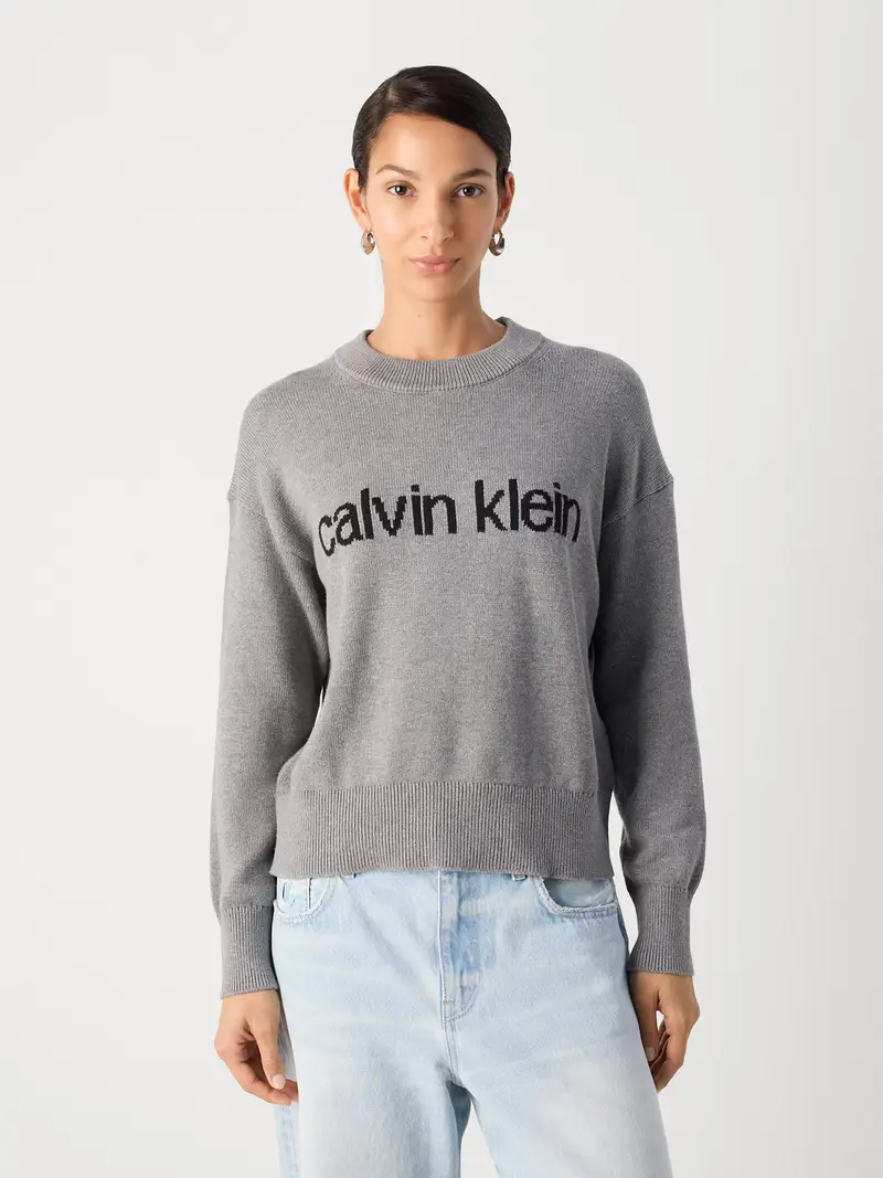 Pullover grigio / nero miniatura 2