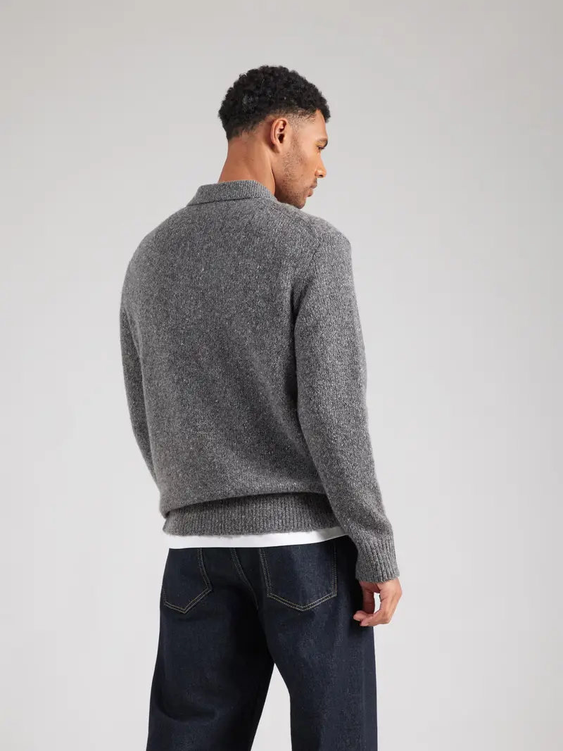 Pullover grigio scuro miniatura 3