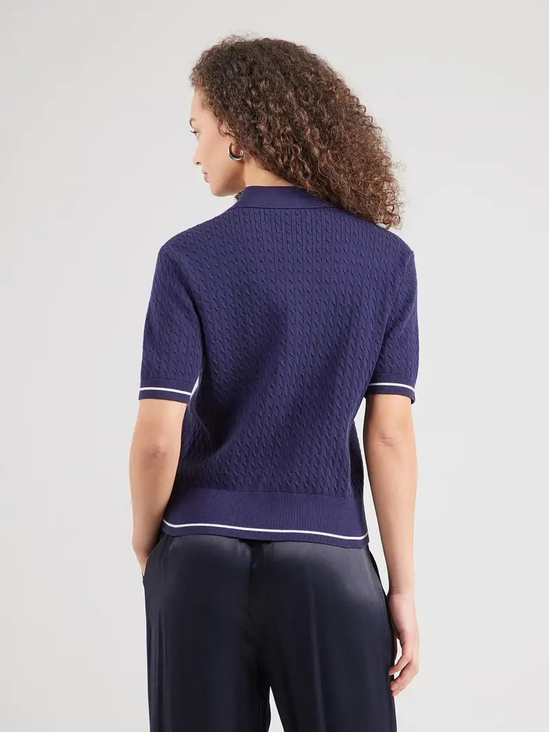 Pullover mora / bianco miniatura 2