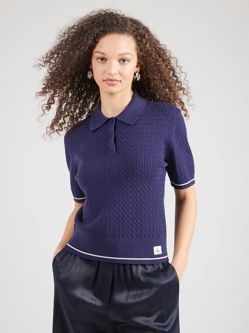 Pullover mora / bianco miniatura 3