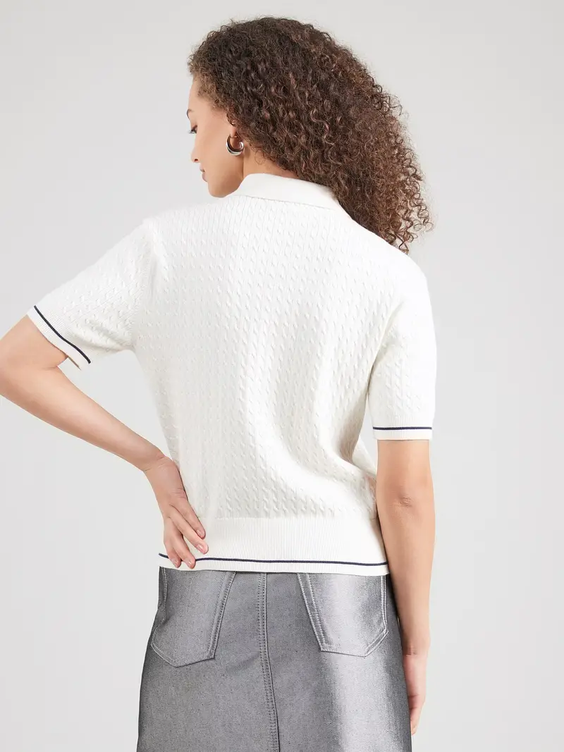 Pullover navy / bianco miniatura 3