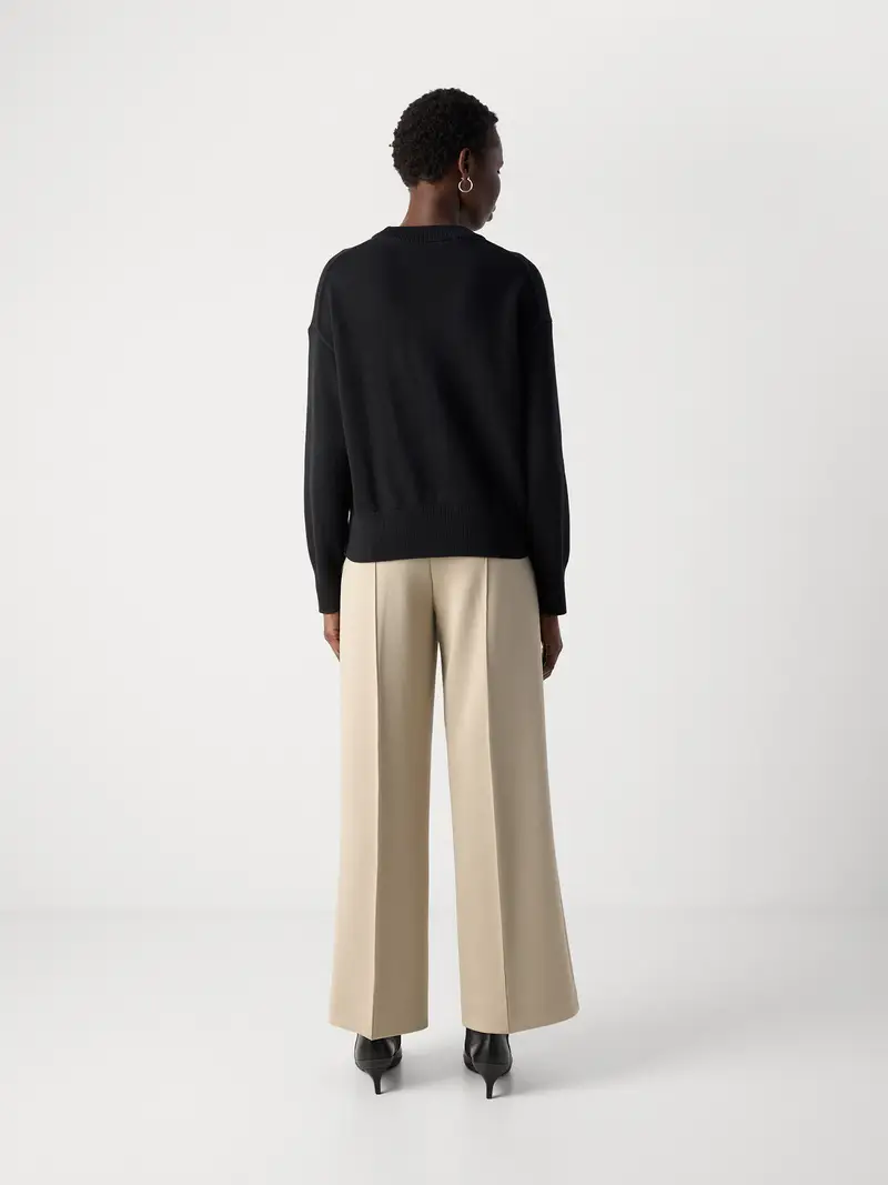 Pullover nero / bianco miniatura 3