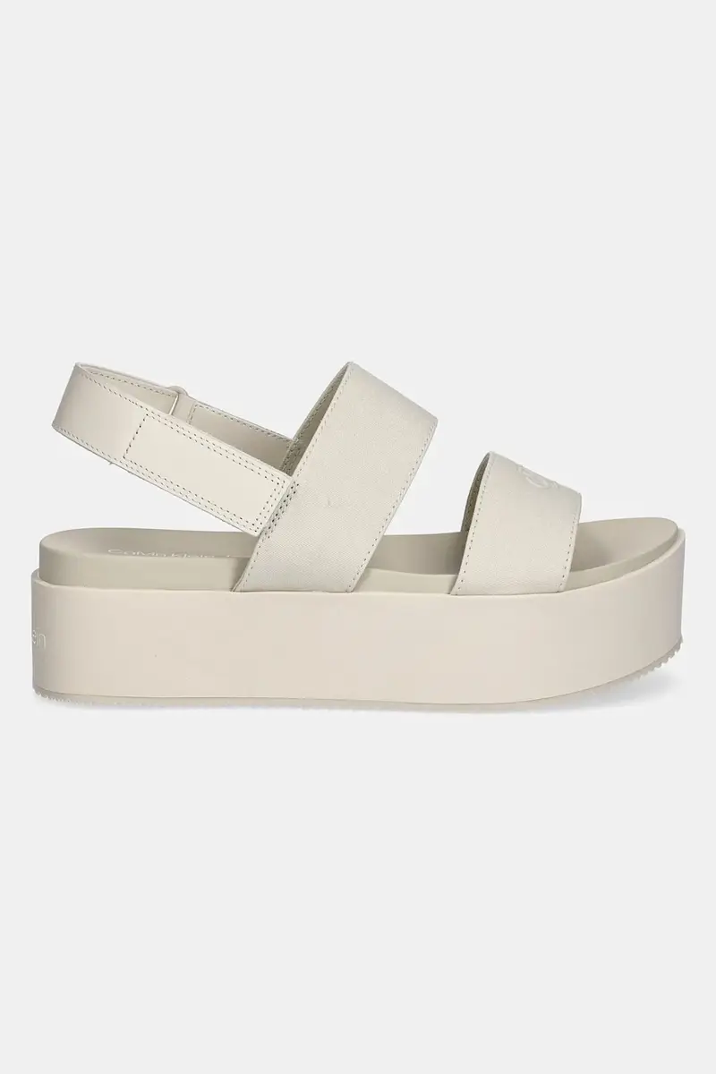 sandali FLATFORM SANDAL SLING IN donna colore beige YW0YW01788 miniatura 2