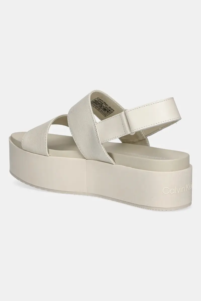 sandali FLATFORM SANDAL SLING IN donna colore beige YW0YW01788 miniatura 3