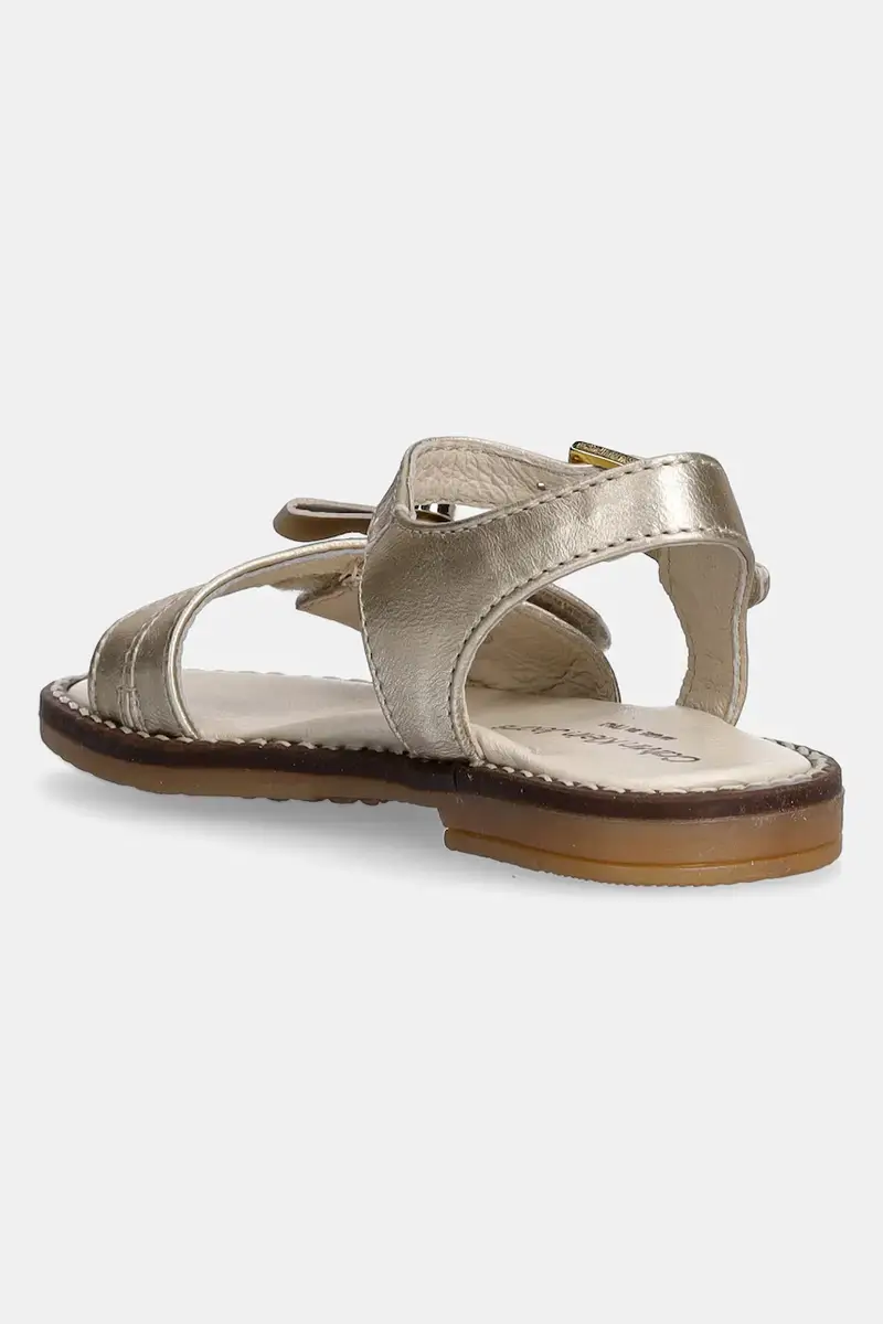 sandali in pelle bambino/a colore verde V1A2-83050 miniatura 3