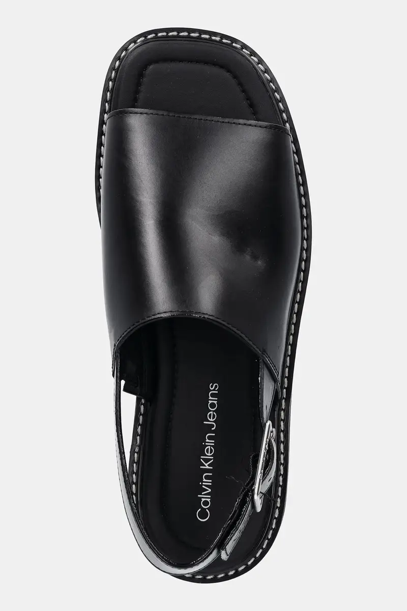 sandali SQ MOLDED SANDAL SLING MG LTH donna colore nero YW0YW01711 miniatura 4