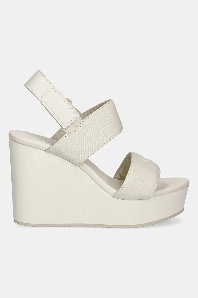 sandali WEDGE SANDAL WEBBING IN colore beige YW0YW01790 miniatura 2