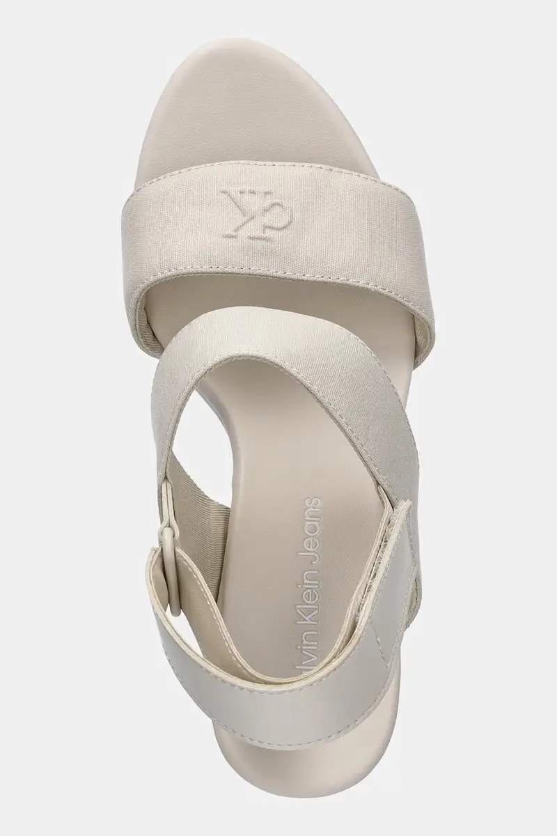 sandali WEDGE SANDAL WEBBING IN colore beige YW0YW01790 miniatura 4