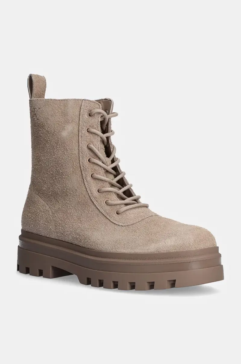 scarponi da trekking in camoscio LUGGED LACE ZIP BOOT OXF HR SU uomo colore beige YM0YM01068