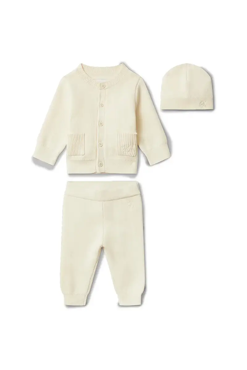 set con cotone per neonati pacco da 3 colore beige IN0IN00352